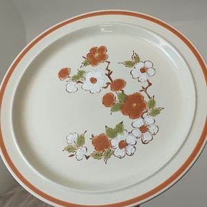 6 Rust White Flower Stoneware Mioko Newcor Empress